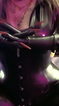 Eva Latex Fetish BDSM Mistress Solo Dominatrix Catsuit Гумові підбори окуляри MILF Рукавички з біговими сідницями