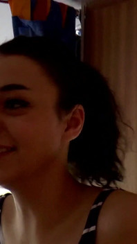 Cute brunette teen banged hard in her little pussy