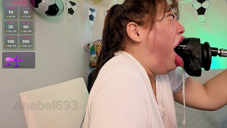 anabel693: Live-showen räddad: Deep Throat med mycket saliv