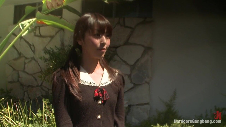 Hardcore Gangbang by Kink: Welcome to America: Beautiful Asian exchange student bukkake facial