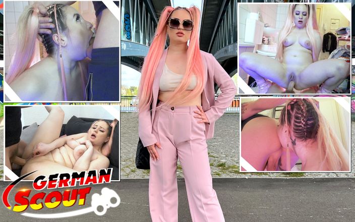 German Scout: German Scout - Pink Hair Teen Maria Gail with Saggy Tits...