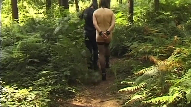 THAGSON ONLY: Masked Man Binds Mature MILF for Outdoor Dildo Play