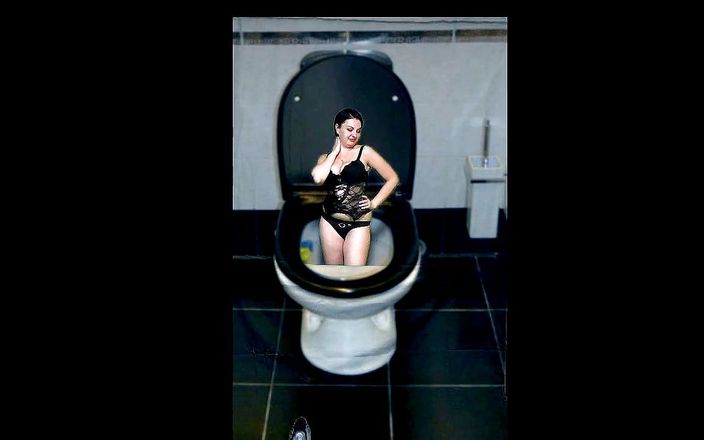 Sexy Milf: Kate flushing herself to the toilet while dancing part by...