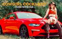 ShiriAllwood: Cowgirl Cocklady Cums with Car