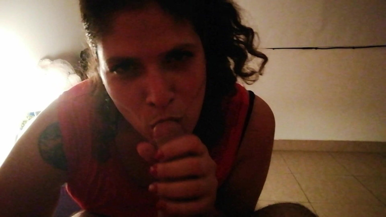 My sexy MILFS: Hot Mature Woman Dressed in Red Eats Her Stepbrother's Cock