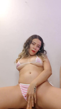 A Sweet Blonde in Pink Suit
