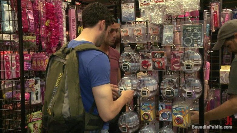 Bound in public: Hot Ripped Stud Gets Punished and Gang Fucked by a...