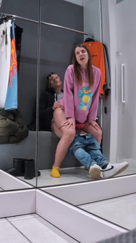 Public Sex in the Mall - Blowjob in the Locker Room