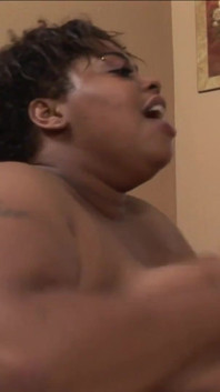 Trixie ebony-skinned BBW fucks black cock to enjoy cum - Premium!