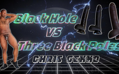 Blkbamaboi73: Black Hole Vs. Three Black Poles anal Training