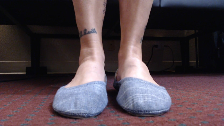 Abby Anna: Dirty ballet flats shoe play