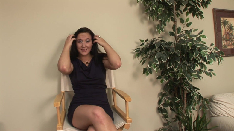 Cryptostudios: Curvy brunette gets fully naked and masturbates