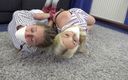 Restricting Ropes: Gorgeous blonde gets tied up by two babes part 3