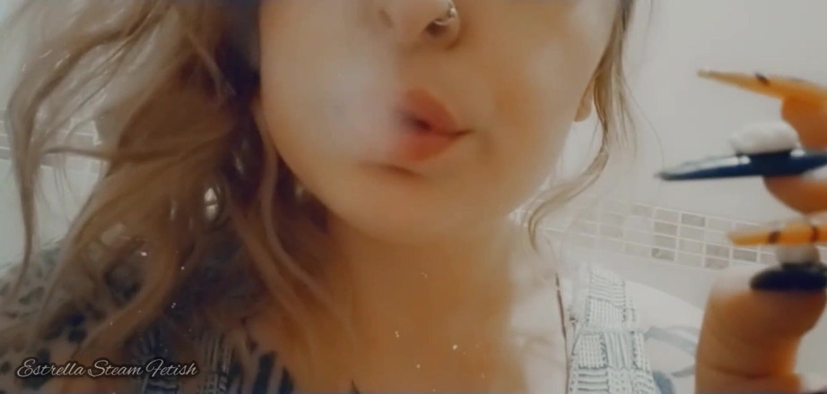 Estrella Steam: Close up smoking NO AUDIO