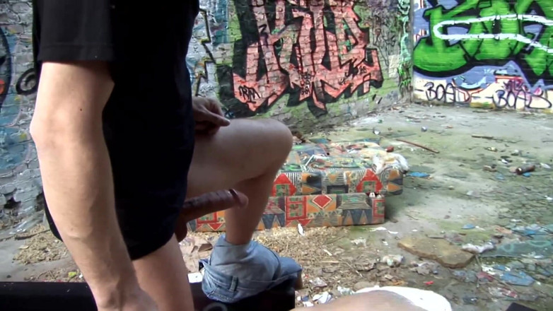 Public Entertainment: Blonde foxy babe humping and sucking