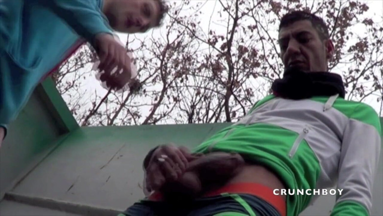 Crunch Boy: Romantik fucked by straight badboy outdoor