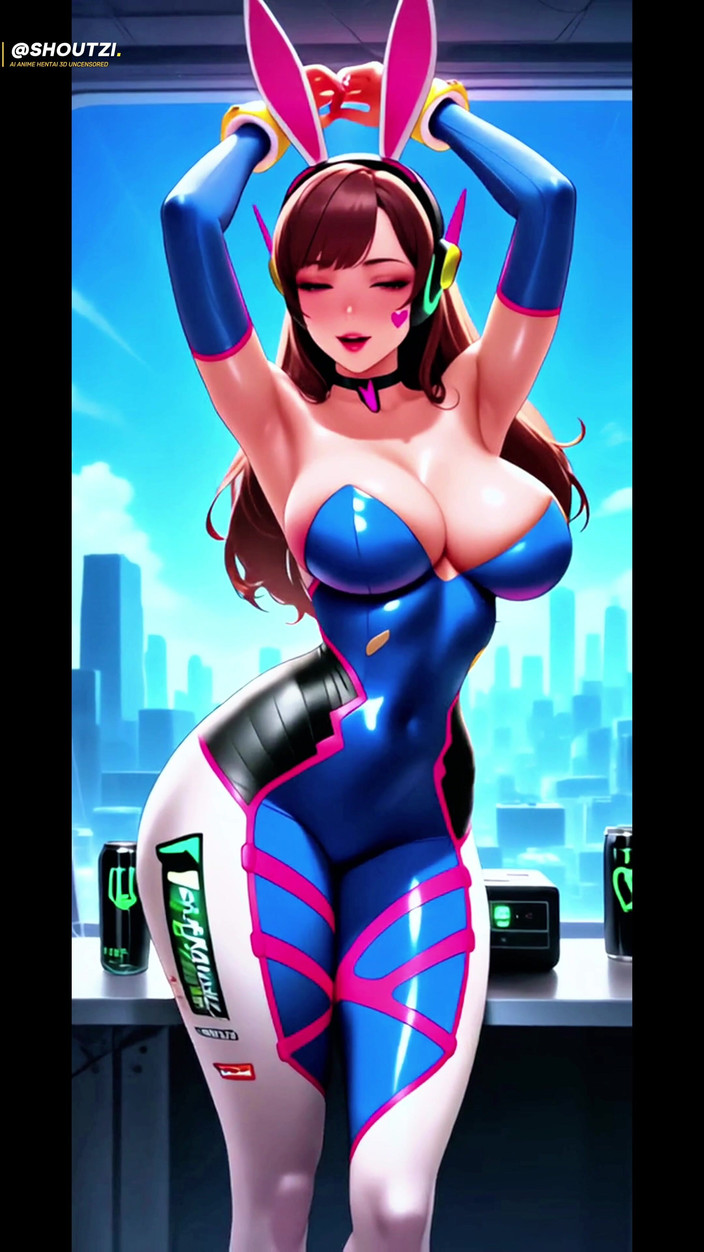 Shoutzi Anime Hentai3D Uncensored: D.va bùng nổ vì sung sướng trong Ahegao, tinh dịch...