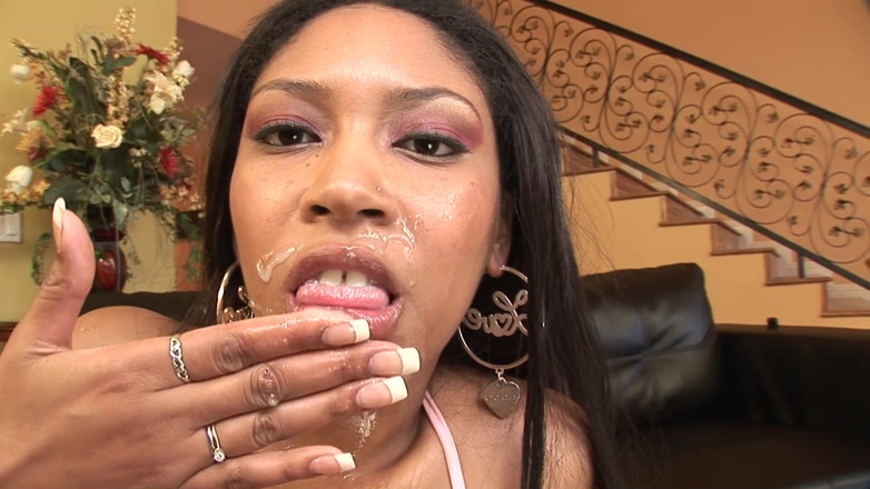 Mature Climax - 100% Mature Videos: Ebony babe enjoys her deepthroat and bukkake gangbang with BBC...