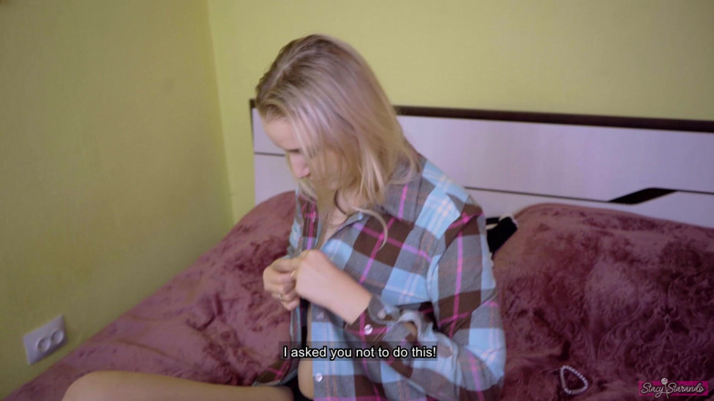 Stacy Starando: Stepbrother, please don't cum in your little stepsister's mouth! 