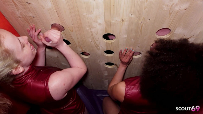Scout69: 독일 생강과 라틴계 십대와 낯선 사람과 함께하는 Gloryhole Challange