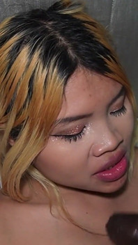 Blonde BBW Asian Blacked