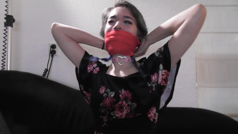 Restricting Ropes: Luna Grey - valentine gag testing