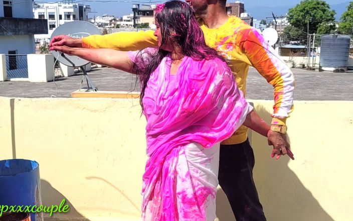 Topxxxcouple: Vedova bollente Bhabhi XXX scopa con il cognato su Holi.