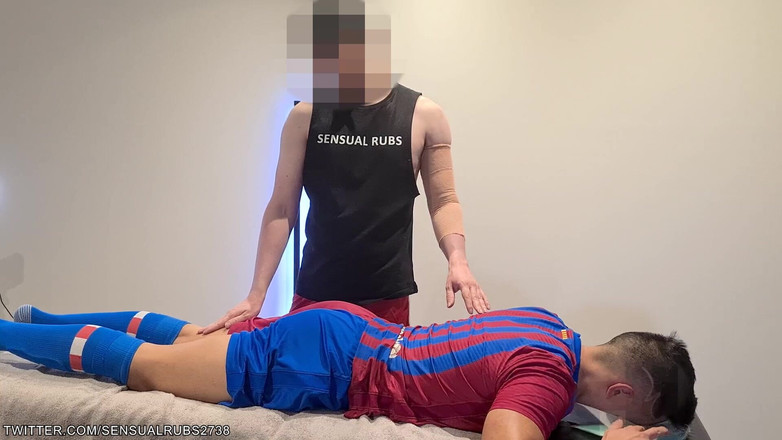 Sensual Rubs: Massives abspritzen nach erotischer massage mit footballsoxjock