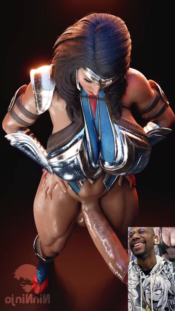 L6RD7BLU3 FUTA: Wonder woman transgender ondeggia il suo gustoso cazzo umido davanti...