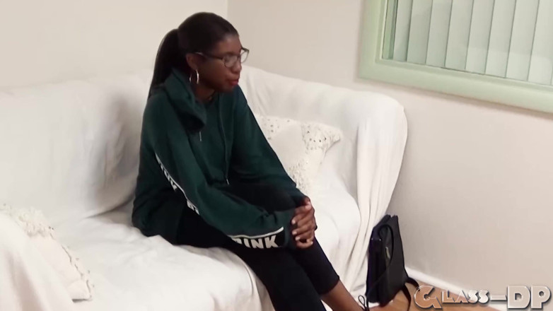 GLASSDP: Black Nerd Loves Her Pussy Filled with Cum