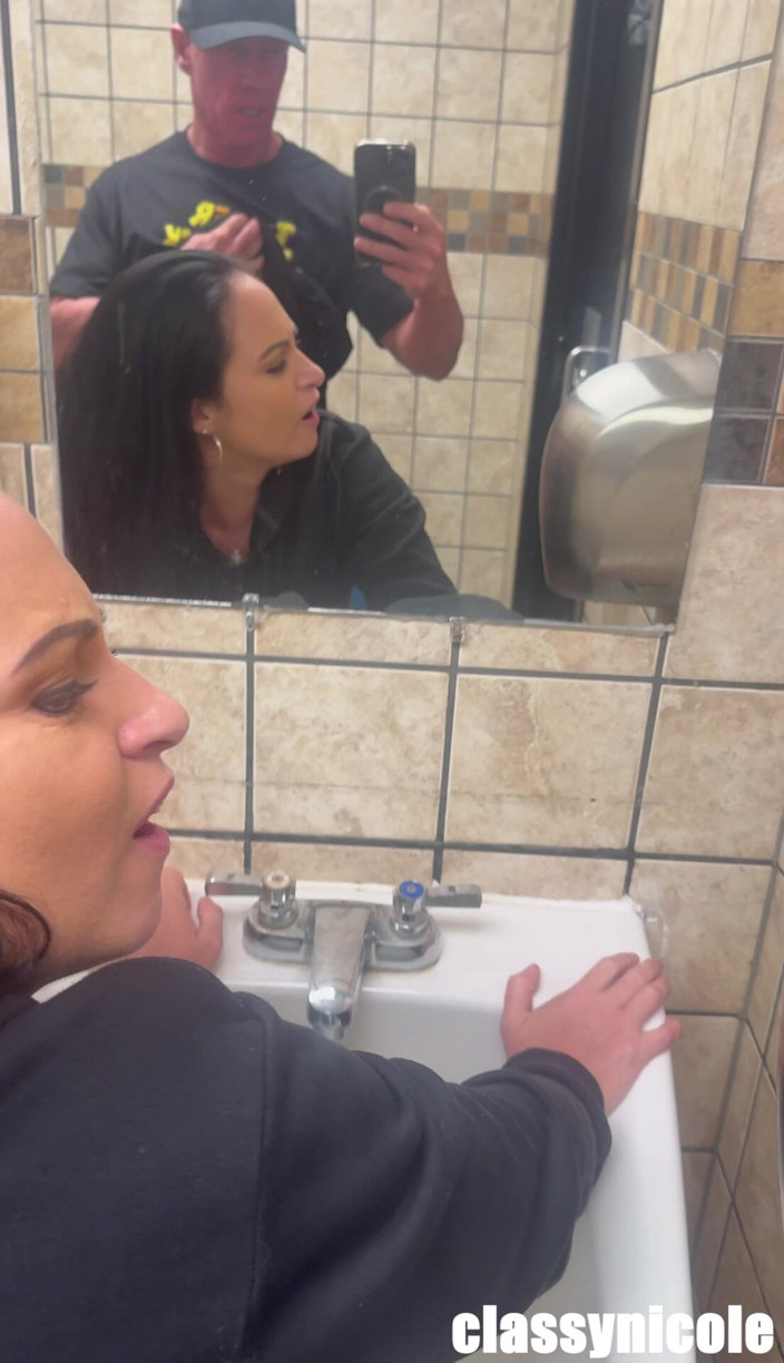 Classy Nicole: Waffle House POV Public Bathroom Fuck with Jasper and Nicole