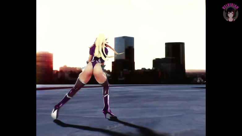 Velvixian: Sexy Oni milf com grandes mamas dançando