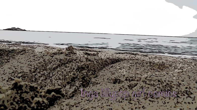 Inga lillypop girl comics: Deine Stiefschwester masturbiert am Strand