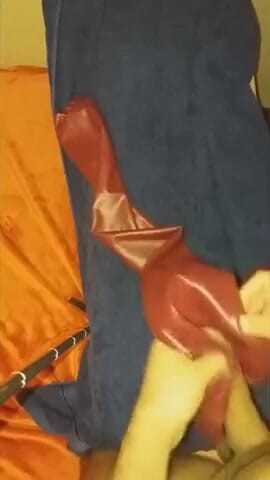Naxy: Leather pants closeup fuck