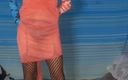 Lizzaali: Teasing in My Pink Dress and Stockings and Stripping It