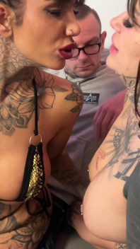 Tattooed MILFs in Perverse Threesome with One Lucky Man