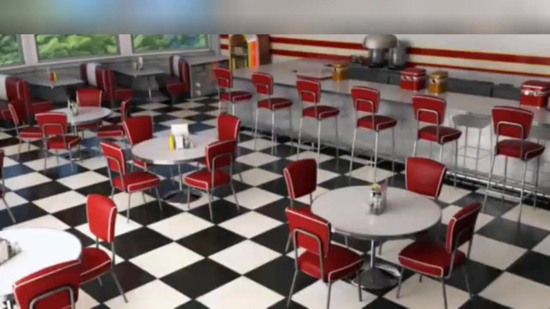 3DXXXTEEN2 Cartoon: Three sexy waitresses and no customers. 3D porn cartoon sex