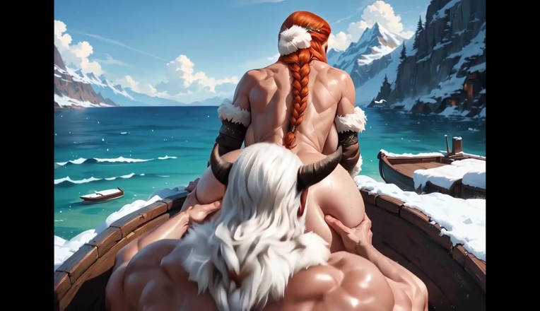 Horny van stevie: Wikingergöttin auf drakkar ai gefickt