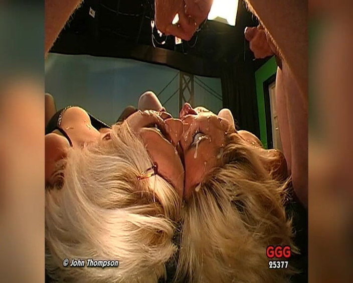 Fuck Cumshot Party: Vivian &amp; Andrea Sperm Transfer Bukkake - Two Blonde Cumsluts
