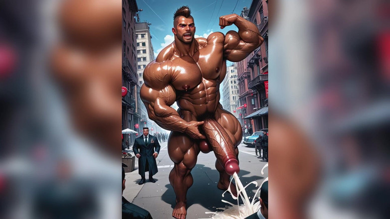 AI gay porn: Matahală homosexuală futută în cur, spermă