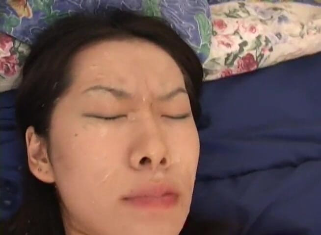 Radical Asian: Sexy Asian slut gets a massive facial cumshot