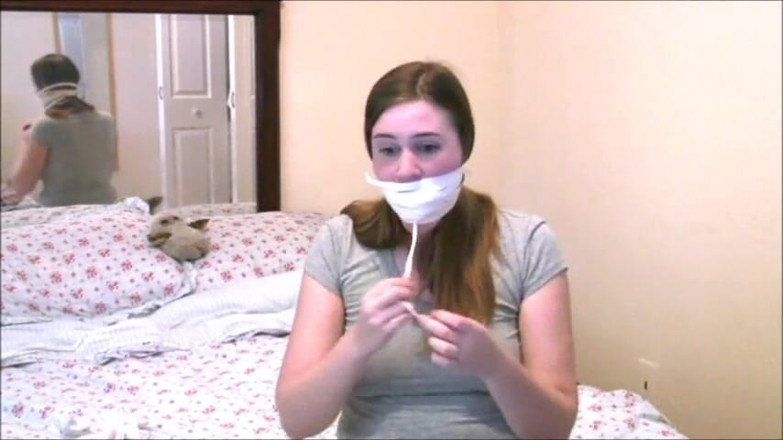 Selfgags classic: Alex plays a damsel - part 2: Captured & sock gagged