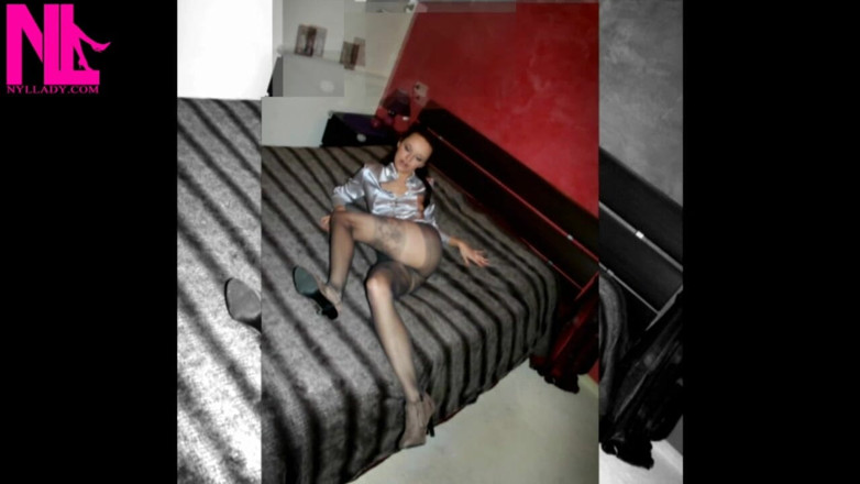 Nyllady: Sexy Footplaying and Teasing in Pics