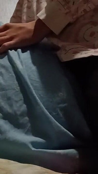 Super Skinny Girl Rubs Her Pussy on a Pillow and Cums Quickly so Her Parents Don't Catch Her