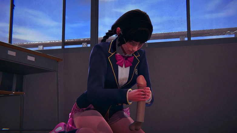 Waifu club 3D: DVA szarpie kutasa w klasie