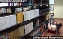 Little sub girl: Sexy Asian Fucking Her Pussy in Public Library!