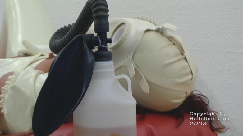 Rubber & Clinic Studio - 1ATOYS: Rubber masturbation with gas-mask