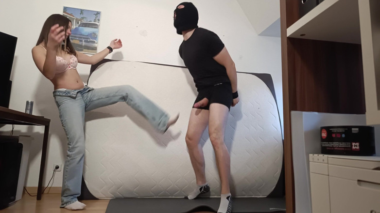 German ballsbusted: She's Destroying My Balls and I'm Defenseless
