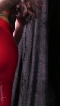 Shiny Red Pvc Round Ass Worship