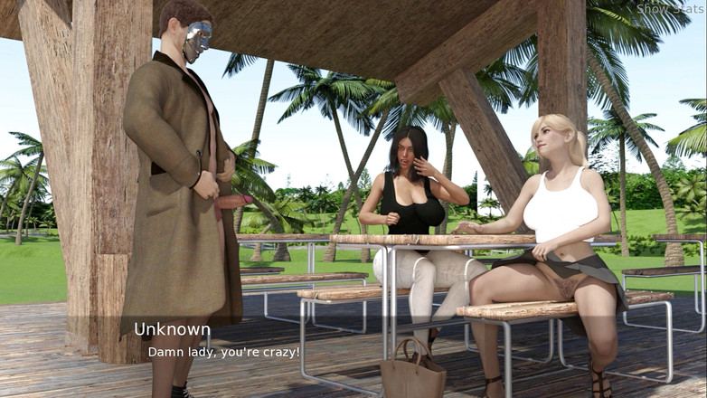 Porny Games: Proyecto esposa caliente - mostrando el coño a un extraño (28)